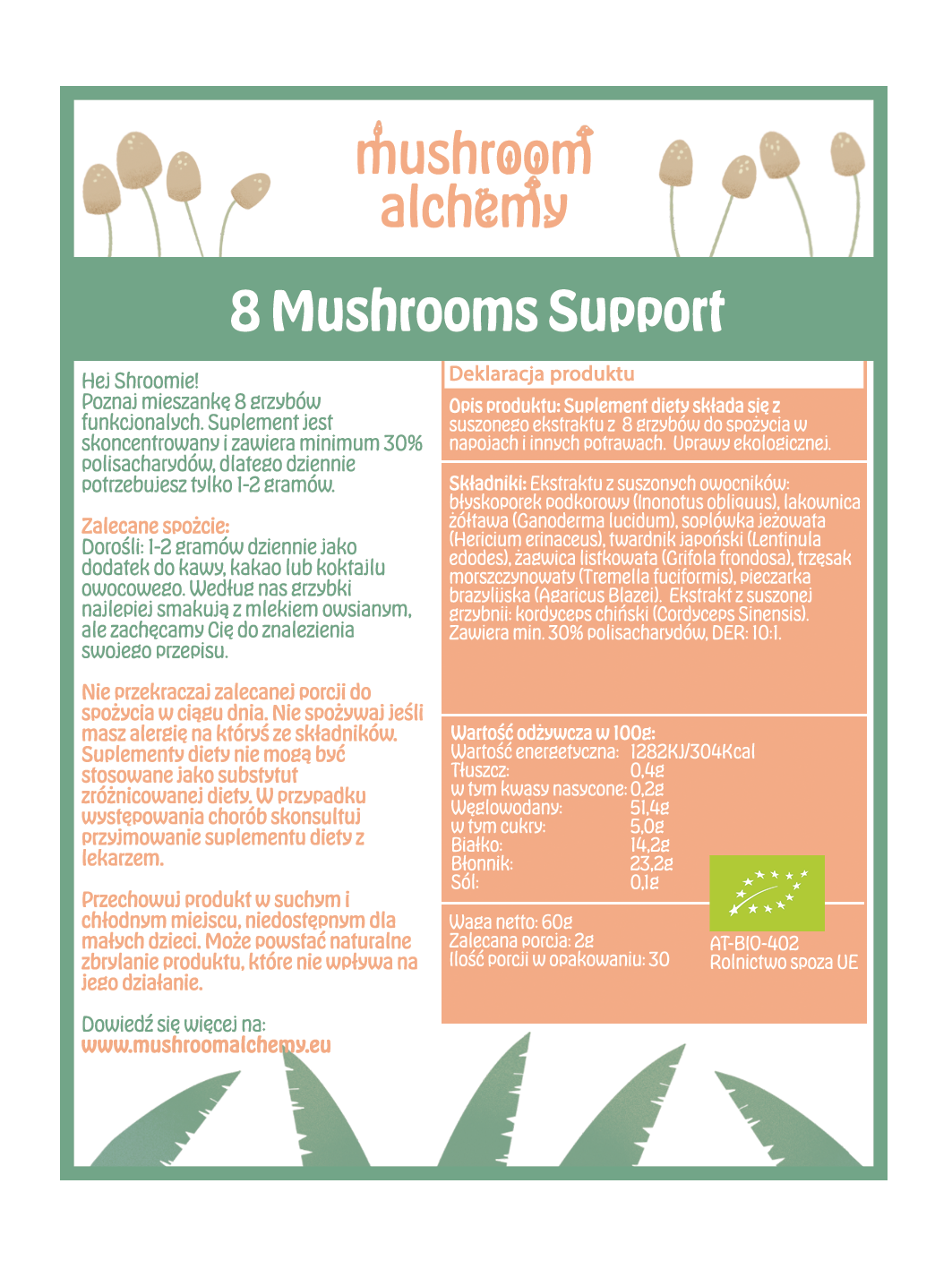 8 Mushrooms Support
