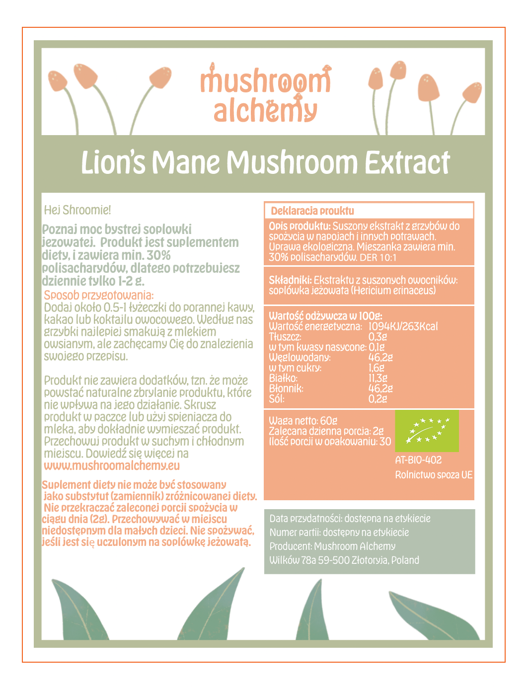 Lion's Mane Mushroom Extract